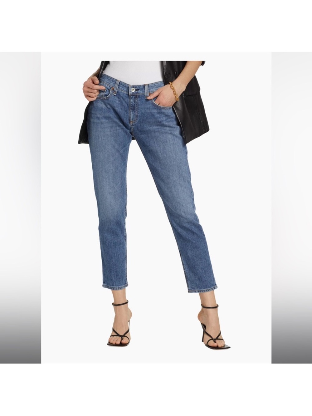 Rag & Bone Dre Low-Rise Slim Boyfriend Jeans Size 27 - Picture 2 of 9